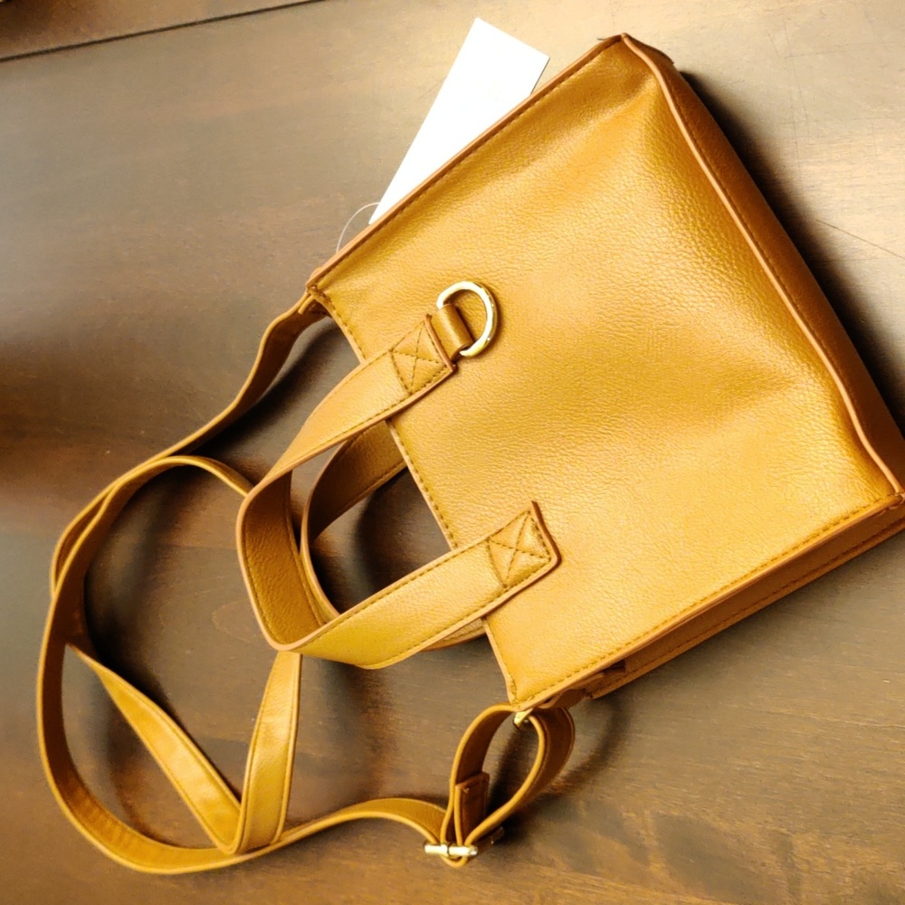 wild fable Mustard Tan Crossbody Tote Bag